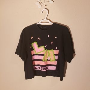 Crop top Neon LA GEAR tshirt